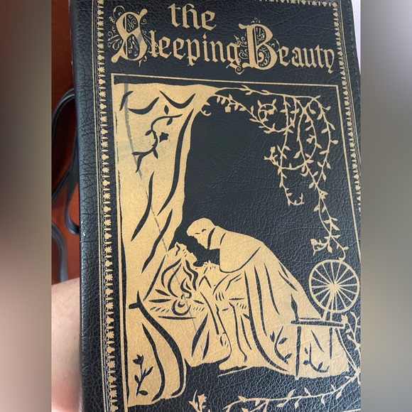 The Sleeping Beauty Vintage Book Purse Crossbody Clutch Handbag Vegan Classic - Picture 9 of 14